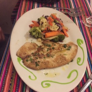 corvina Limon.  con la sazon adecuada para un pescado