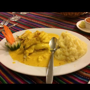 corvina rellena de langostinos