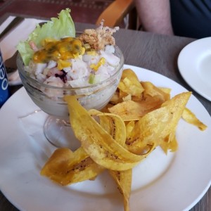 Trio de ceviches tropical