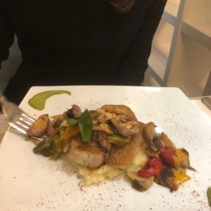 corvina con vegetales