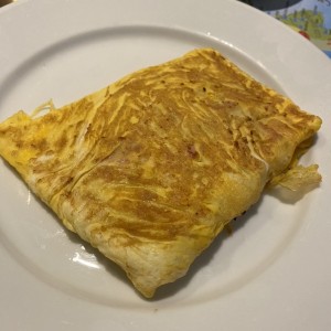 Omelette de jamon y queso