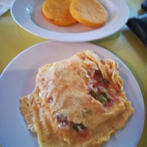 Omelette de Vegetales con tortilla