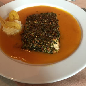 Salmon salsa de Maracuya