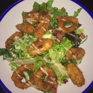 Calamari and bacon salad