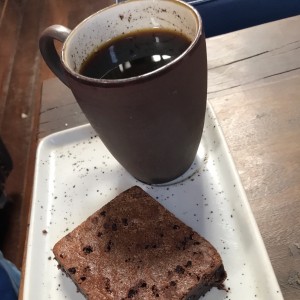 Brownie con café