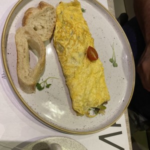 Omelette jamon y queso