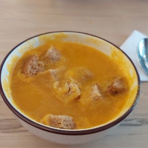 sopa de zapallo con curry