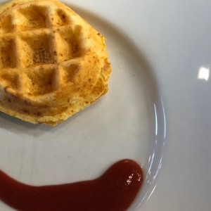 Mini waffle de yuca