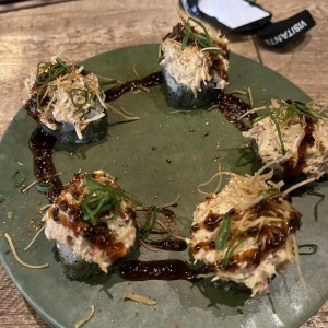 Sushi com cangrejo