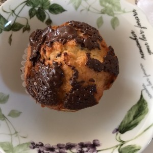Muffin de banano y chocolate