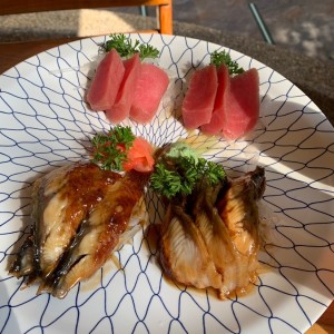 Sashimi atun y anguila 