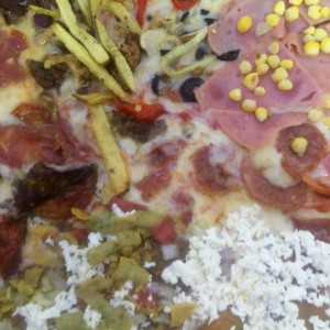 Pizza degustacion close up