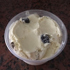 helado ron con pasas
