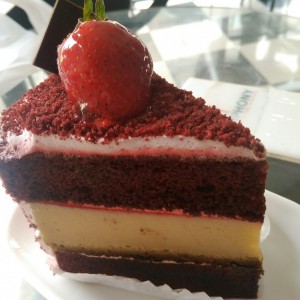 torta de red velvet con queso
