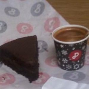 Torta de Chocolate y Cafe Bombon