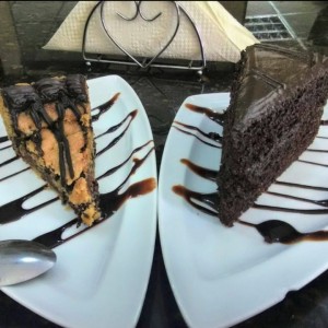 torta de galleta y torta de chocolate