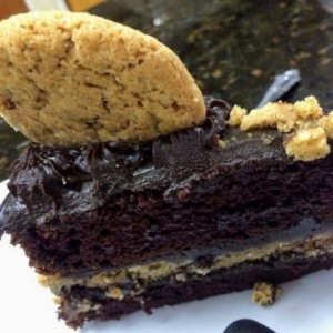 torta de chocolate con galleta