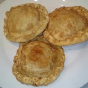 Pastelitos Andinos de Acelga, pollo y plátano con queso... deliciosas!