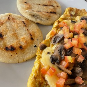 Omelettes con arepas 