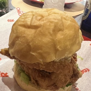 Red Crispy Chicken Burger