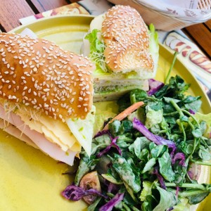 Sándwich Granjero pavo y queso