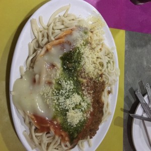 Espaguetti Rica (4 Salsas)
